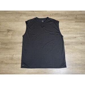 VTG Nike Tank Top Mens Sz XL Gray Center Swoosh Sleeveless Shirt Performance Tee